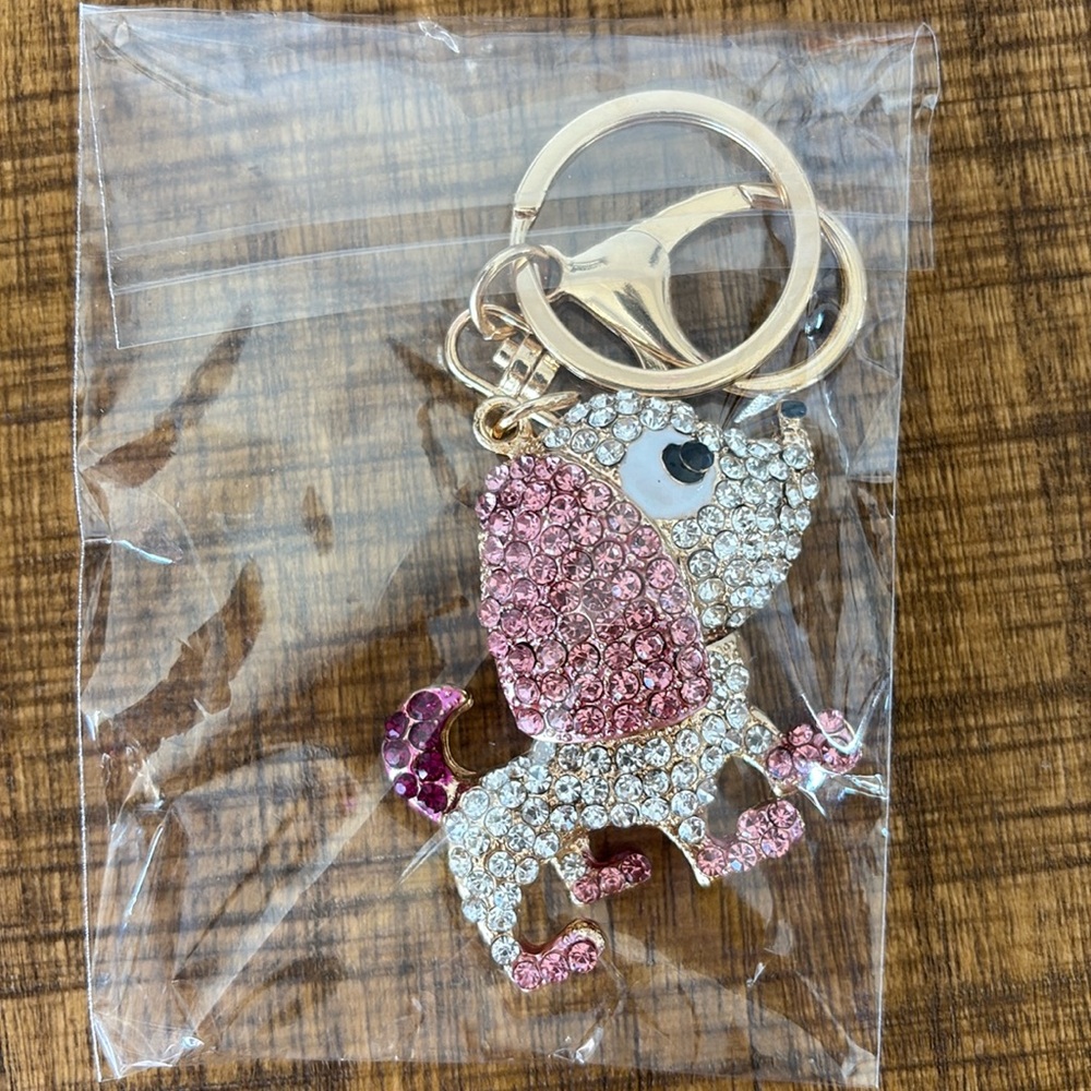 Dog crystal keychain